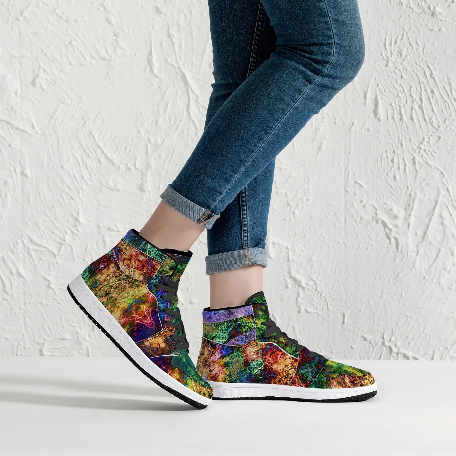 Starflow Psychedelic Split-Style High-Top Sneakers