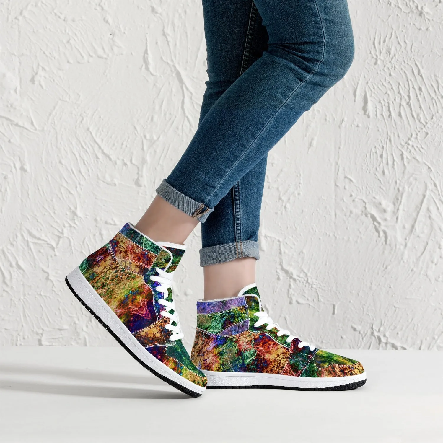 Starflow Psychedelic Split-Style High-Top Sneakers