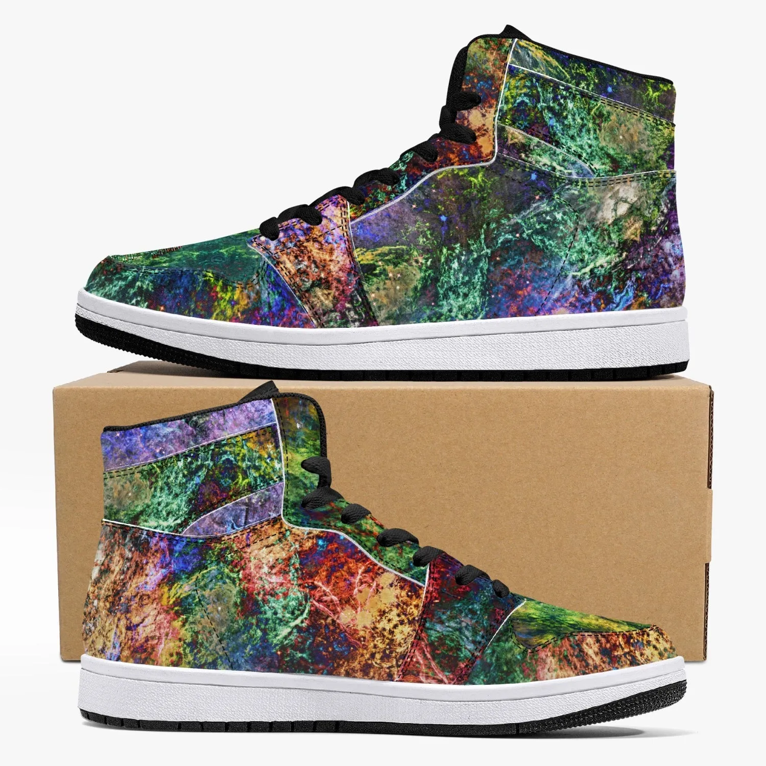 Starflow Psychedelic Split-Style High-Top Sneakers