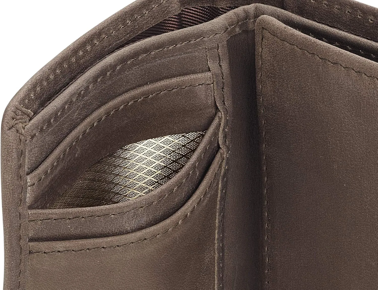 Stealth Mode Trifold Leather Wallet for Men with RFID Blocking