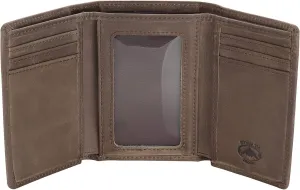 Stealth Mode Trifold Leather Wallet for Men with RFID Blocking