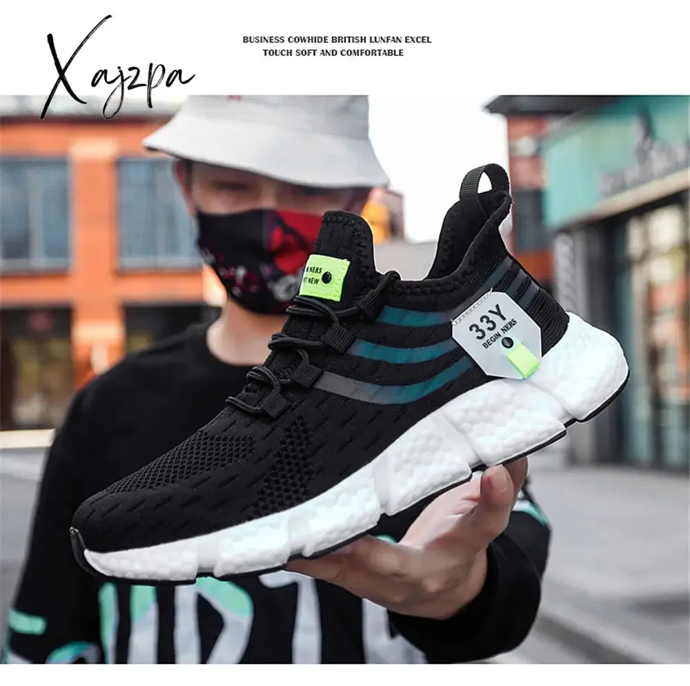 Xajzpa - Men's Sneakers Mesh Breathable Running Shoes Male Light Non-slip Classic Sports Casual White Shoes Women Couple Tenis Masculino