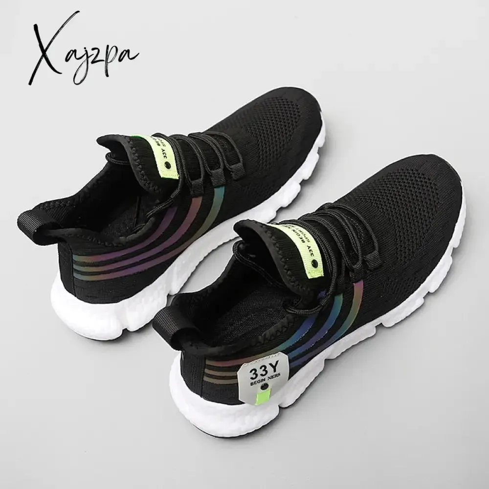 Xajzpa - Men's Sneakers Mesh Breathable Running Shoes Male Light Non-slip Classic Sports Casual White Shoes Women Couple Tenis Masculino
