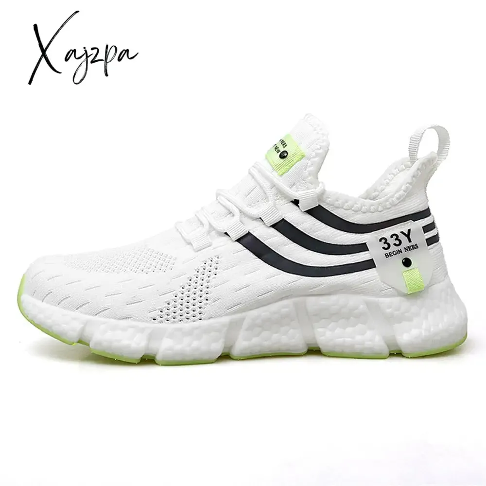 Xajzpa - Men's Sneakers Mesh Breathable Running Shoes Male Light Non-slip Classic Sports Casual White Shoes Women Couple Tenis Masculino