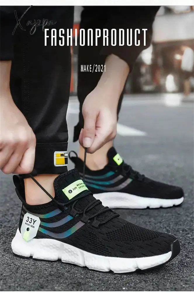 Xajzpa - Men's Sneakers Mesh Breathable Running Shoes Male Light Non-slip Classic Sports Casual White Shoes Women Couple Tenis Masculino