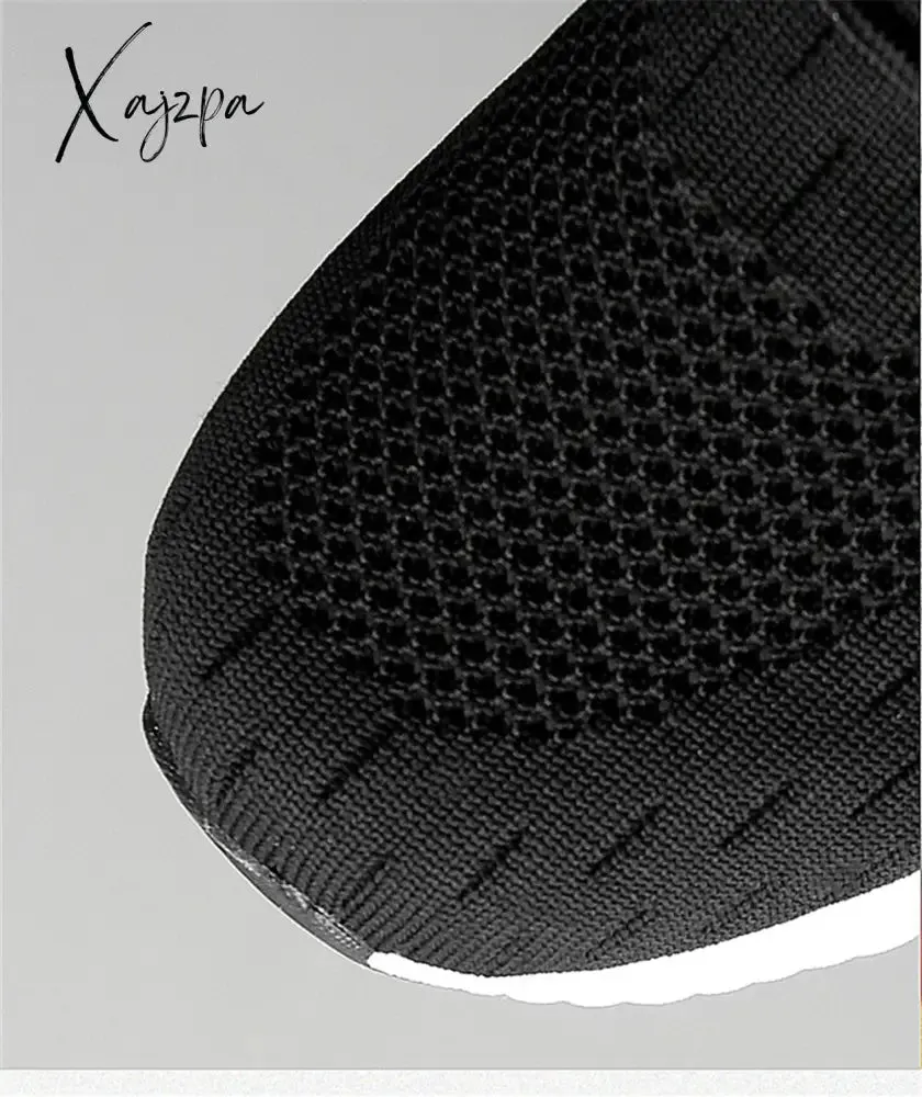 Xajzpa - Men's Sneakers Mesh Breathable Running Shoes Male Light Non-slip Classic Sports Casual White Shoes Women Couple Tenis Masculino