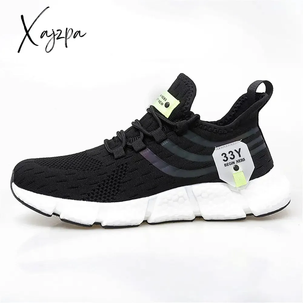 Xajzpa - Men's Sneakers Mesh Breathable Running Shoes Male Light Non-slip Classic Sports Casual White Shoes Women Couple Tenis Masculino
