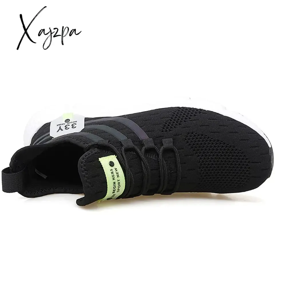 Xajzpa - Men's Sneakers Mesh Breathable Running Shoes Male Light Non-slip Classic Sports Casual White Shoes Women Couple Tenis Masculino